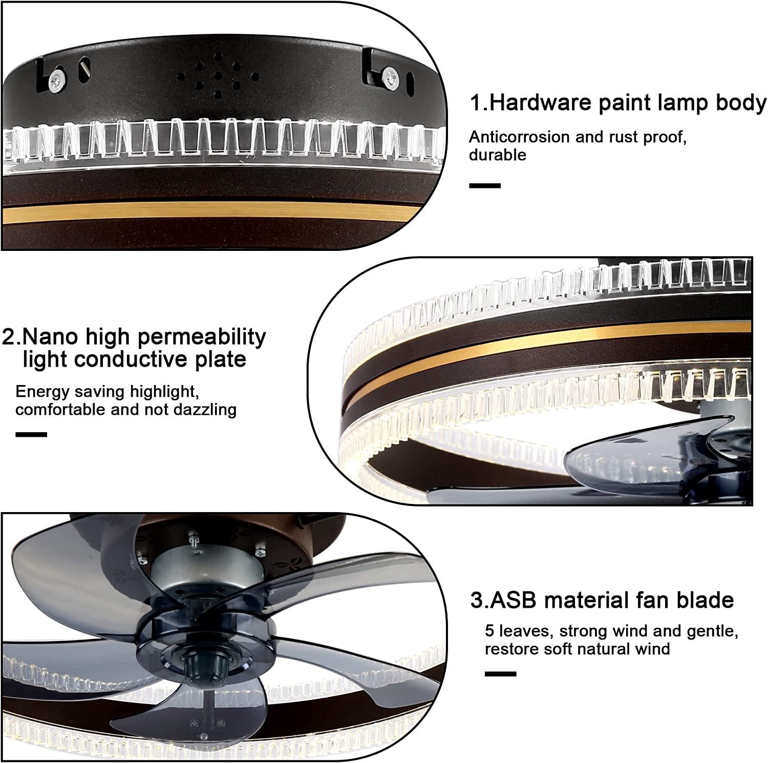 Modern Acrylic Ceiling Fan Light